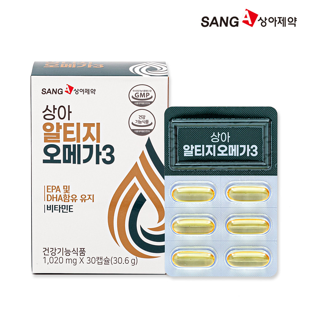 상아제약 알티지 오메가3 1,020mgX30캡슐 EPA DHA