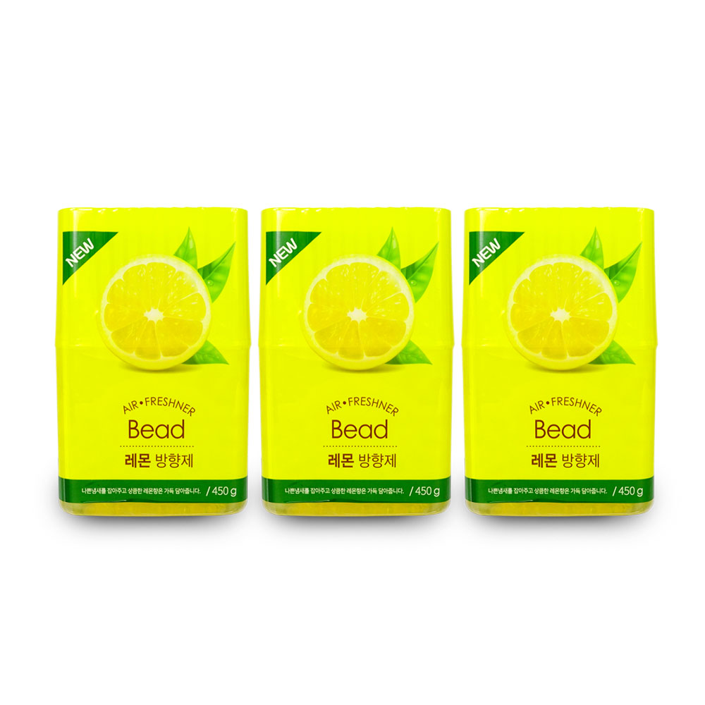 아로마 비드방향제(450g) 레몬-3개 방향제 탈취제 구슬방향제